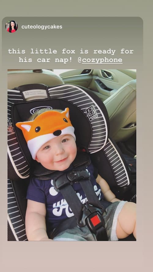 A parent's photo of their child wearing CozyPhones