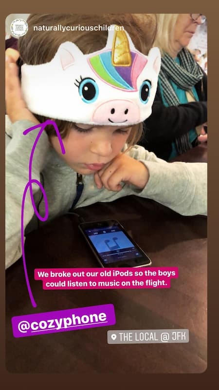 A parent's photo of their child wearing CozyPhones