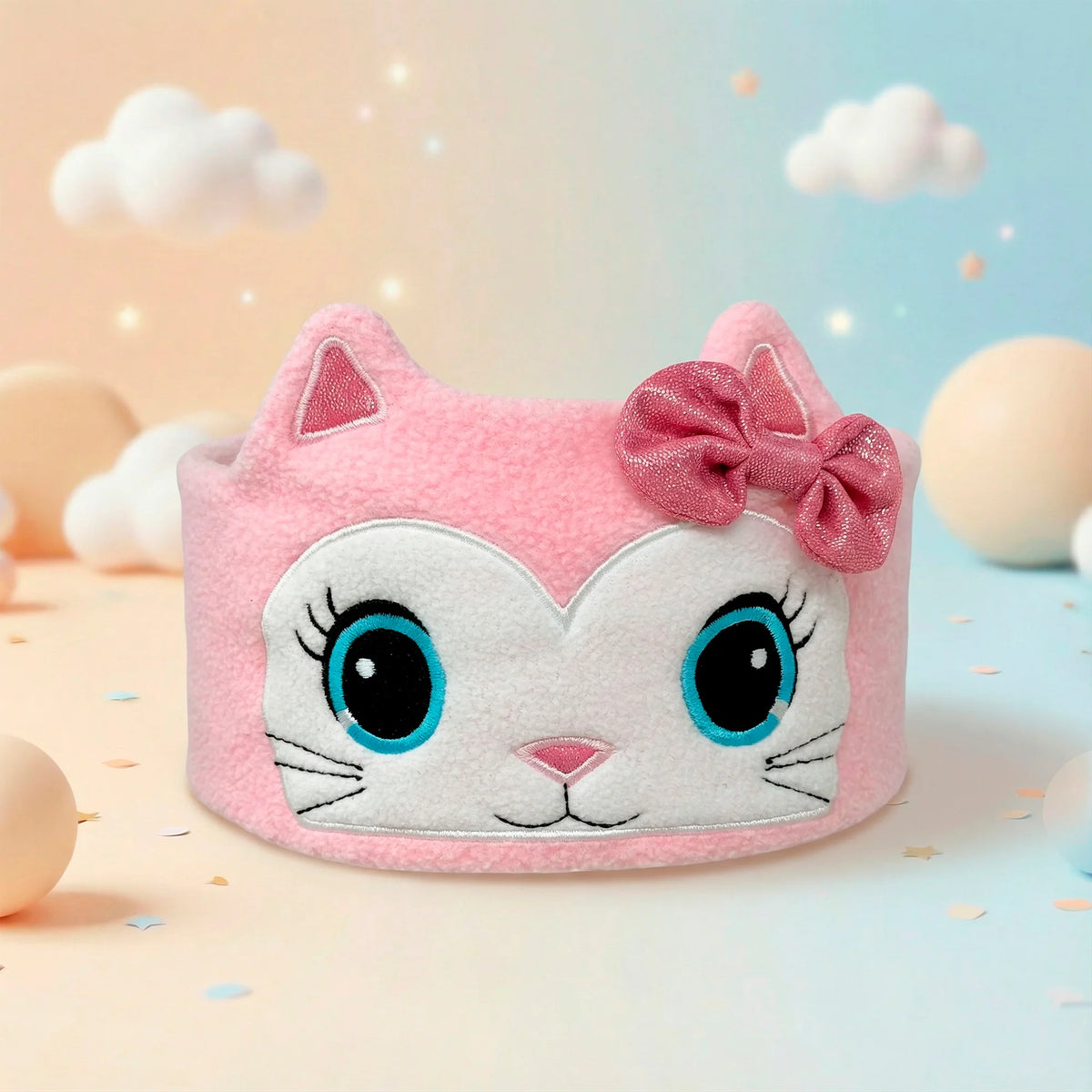 Pink Kitty CozyPhones kids headband headphones